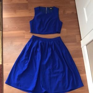 Royal Blue Two-Piece Dress